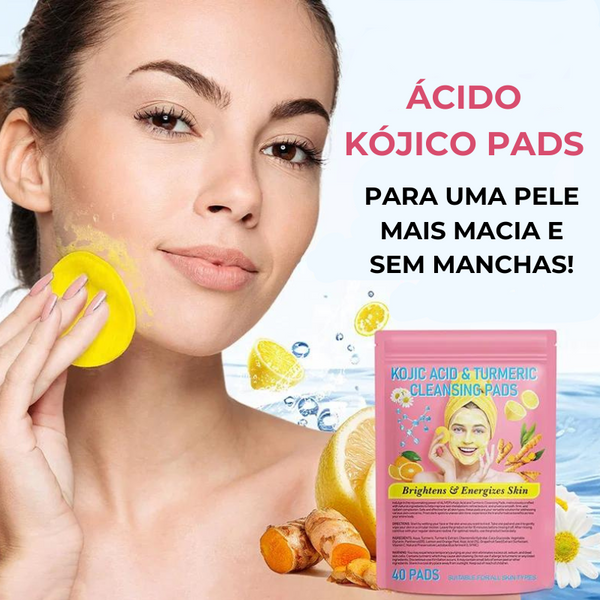 Pads Mágico de Limpeza de Ácido Kójico e Cúrcuma