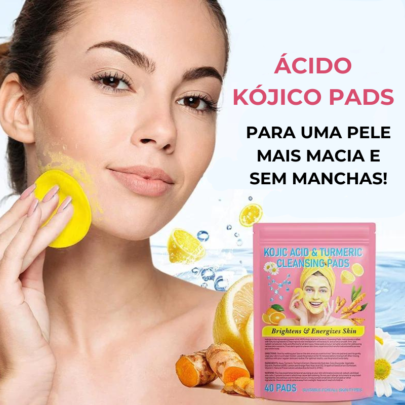 Pads Mágico de Limpeza de Ácido Kójico e Cúrcuma